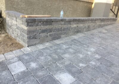 Pavers at the entrance